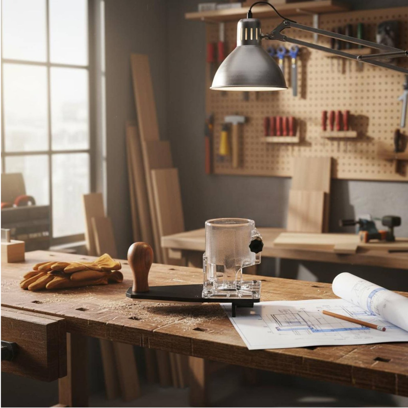 Power Tools Woodworking - قاعدة تشذيب الحواف طويلة الأمد لأعمال
