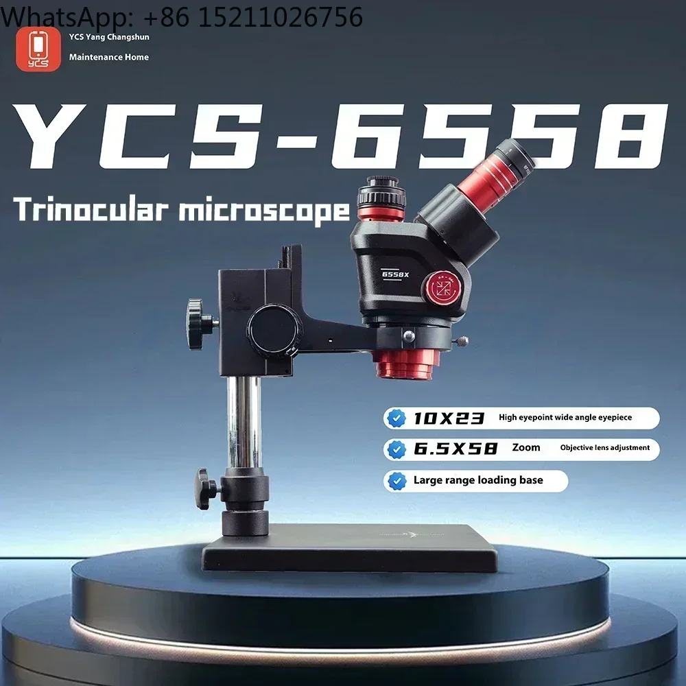 YCS 6558S HD مجهر ثلاثي العيني - مراجعة Power Tools Zoom وسعره